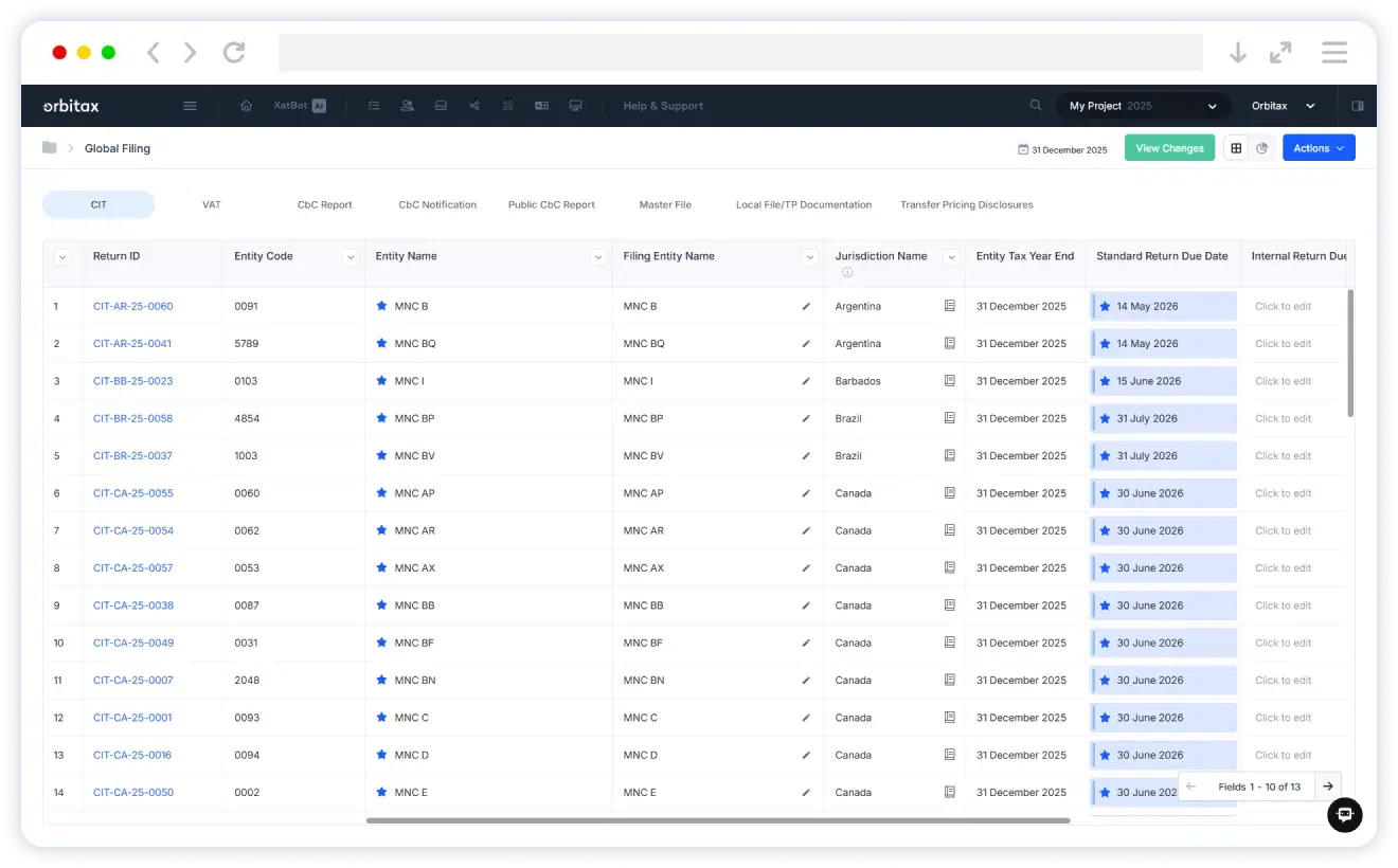 Orbitax Due Date Tracker — Unify